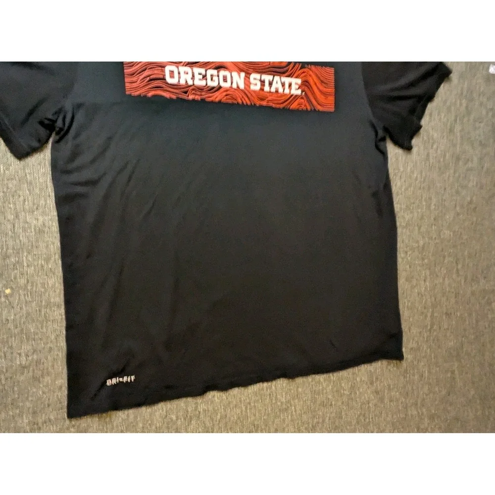Nike Oregon State University Beavers Logo Dri-Fit Short Sleeve Shirt Mens Large